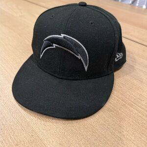 NFL Black Fitted Cap with Silver Accents